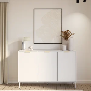 Dressoir met 3 deuren, Wit, 150 cm – VENA