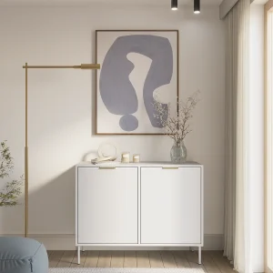 Dressoir met 2 deuren, Wit, 100 cm – VENA Dressoir met 2 deuren, Wit, 100 cm – VENA