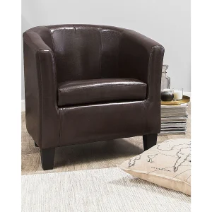 Fauteuil BORWICK Kunstleer Donkerbruin