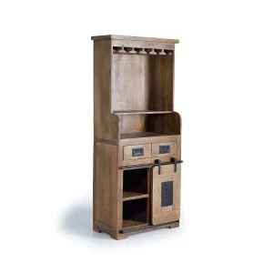 Porte-bouteilles en manguier bois et metal Porte-bouteilles en manguier bois et metal