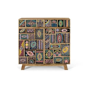 Buffet à la main vervaardigd in manguierhout van 80 cm