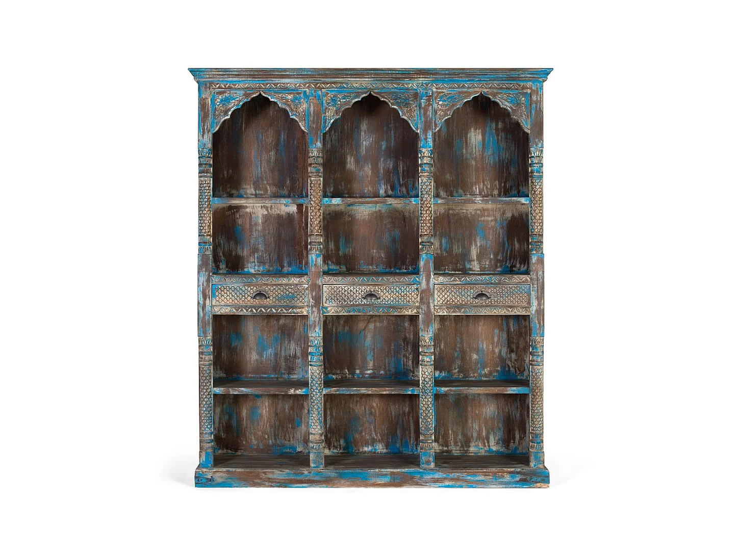 Buffet in manguierblauw oud 170 cm