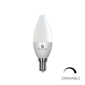 Flama dimbare LED-lamp E14 5,5W Retrofit 3000K 418lm 360° TRIAC dimbaar – Beneito & Faure voor interieurverlichting Flama dimbare LED-lamp E14 5,5W Retrofit 3000K 418lm 360° TRIAC dimbaar – Beneito & Faure voor interieurverlichting