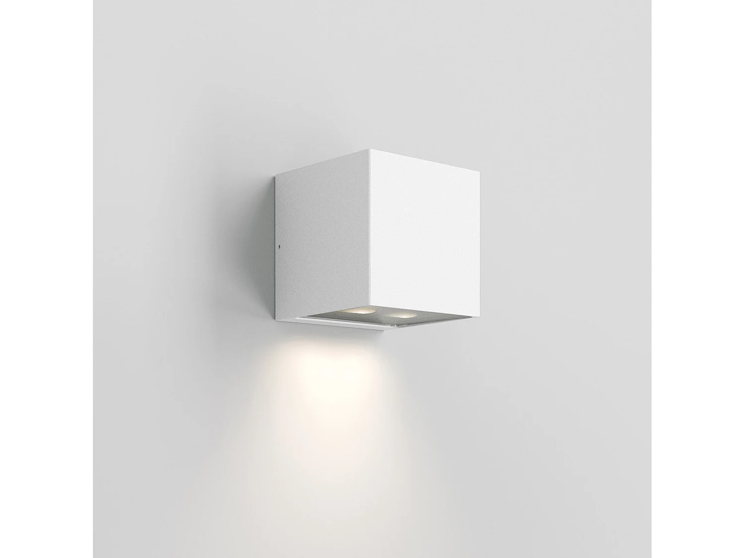 Forward 2-lichts asymmetrische wandlamp IP54 in wit aluminium, 10,5W 3000K LED, richtbare optiek voor architecturale buitenverlichting
