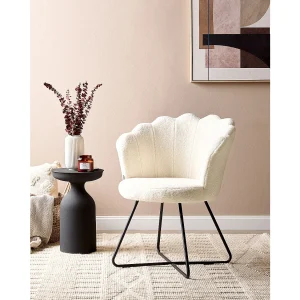 Fauteuil LOVELOCK Bouclé Wit