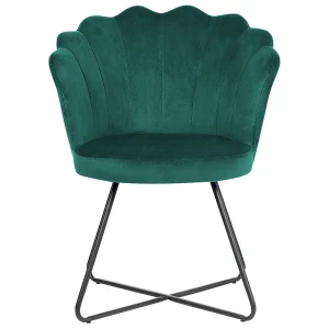 Fauteuil LOVELOCK Fluweel Smaragdgroen