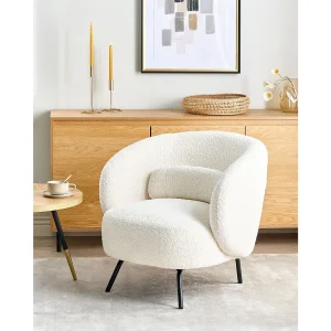 Fauteuil MAKELA Bouclé Gebroken wit Fauteuil MAKELA Bouclé Gebroken wit