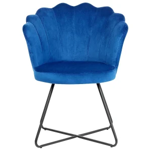 Fauteuil LOVELOCK Fluweel Marineblauw
