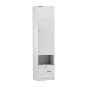 Fergus 1-deurs kledingkast met 2 lades Wit Fergus 1-deurs kledingkast met 2 lades Wit
