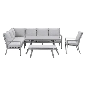 Garden Impressions Senja lounge dining set 5-delig links incl. stoel – valley sand Garden Impressions Senja lounge dining set 5-delig links incl. stoel – valley sand