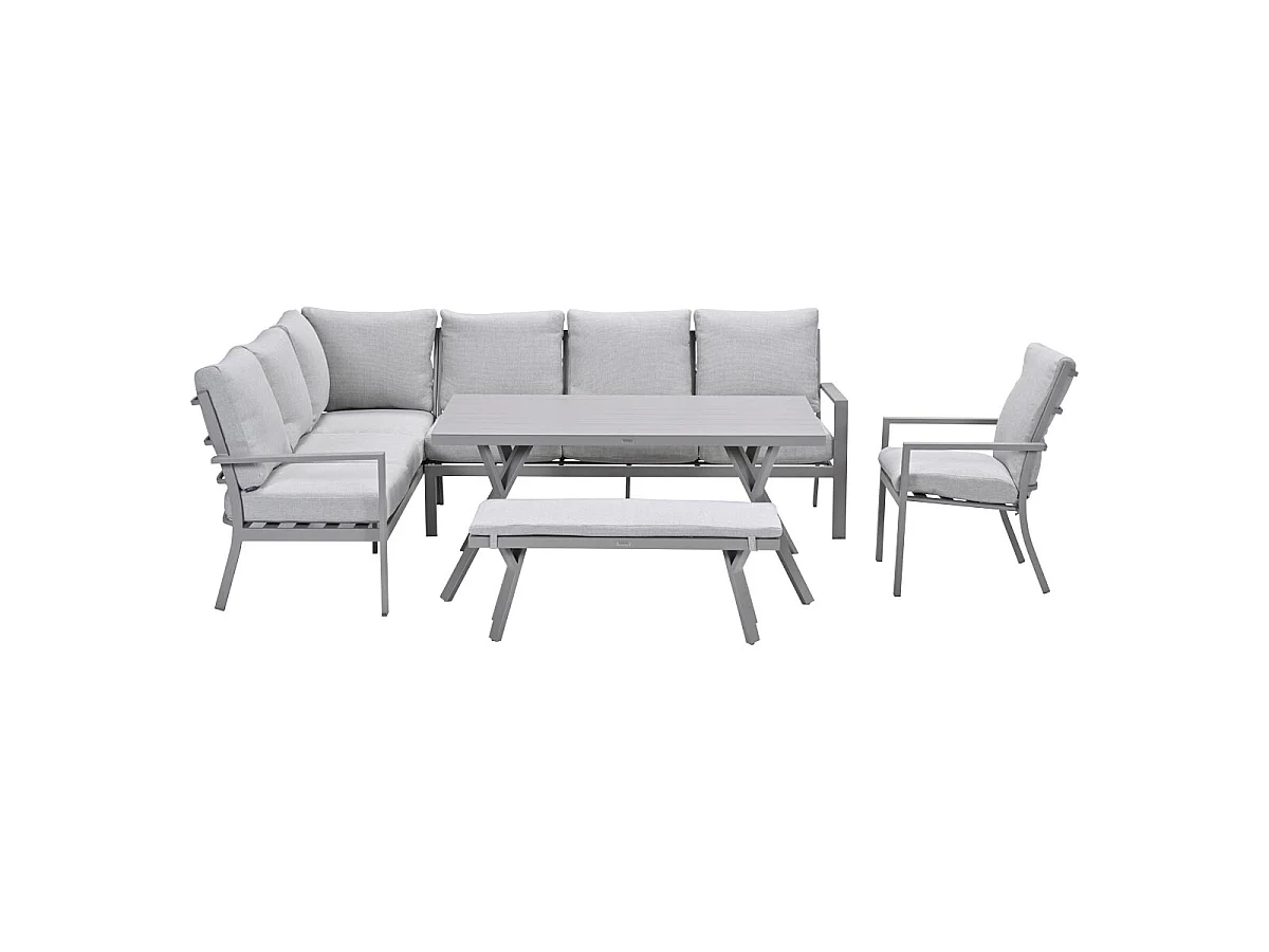 Garden Impressions Senja lounge dining set 5-delig links incl. stoel - valley sand