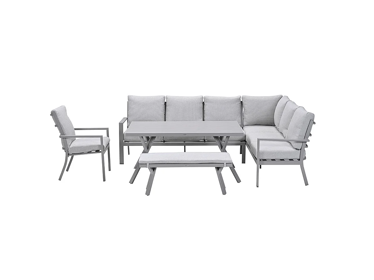 Garden Impressions Senja lounge dining set 5-delig rechts incl. stoel - valley sand