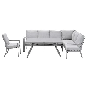 Garden Impressions Senja lounge dining set 4-delig rechts incl. stoel – valley sand Garden Impressions Senja lounge dining set 4-delig rechts incl. stoel – valley sand