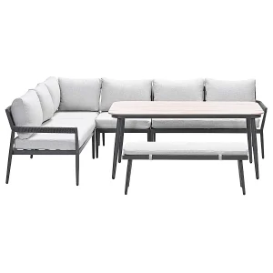 Garden Impressions Tineo lounge dining set 6-delig – donker grijs Garden Impressions Tineo lounge dining set 6-delig – donker grijs