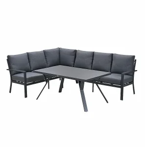 Garden Impressions Senja lounge dining set 3-delig links – mystic grey Garden Impressions Senja lounge dining set 3-delig links – mystic grey