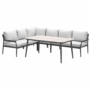 Garden Impressions Tineo lounge dining set 5-delig – donker grijs Garden Impressions Tineo lounge dining set 5-delig – donker grijs
