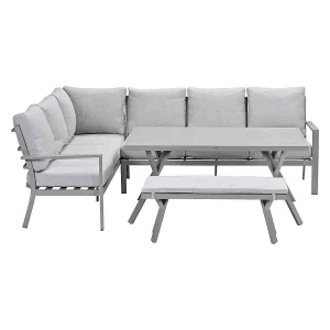 Garden Impressions Senja lounge dining set 4-delig links – valley sand Garden Impressions Senja lounge dining set 4-delig links – valley sand