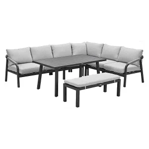 Garden Impressions Tarera lounge dining set 6-delig – donker grijs Garden Impressions Tarera lounge dining set 6-delig – donker grijs