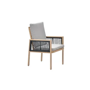 Garden Impressions San Capri lounge dining stoel – light teak aluminium Garden Impressions San Capri lounge dining stoel – light teak aluminium