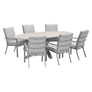 Garden Impressions Senja tuinset 7-delig valley sand – Tulli tuintafel 220×115 cm – light teak vironwood Garden Impressions Senja tuinset 7-delig valley sand – Tulli tuintafel 220×115 cm – light teak vironwood