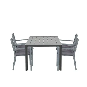 Garden Impressions Amarillo tuinset 5-delig donker grijs – Adana tuintafel 180×100 cm Garden Impressions Amarillo tuinset 5-delig donker grijs – Adana tuintafel 180×100 cm