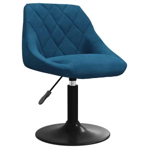Eetkamerstoel fluweel blauw