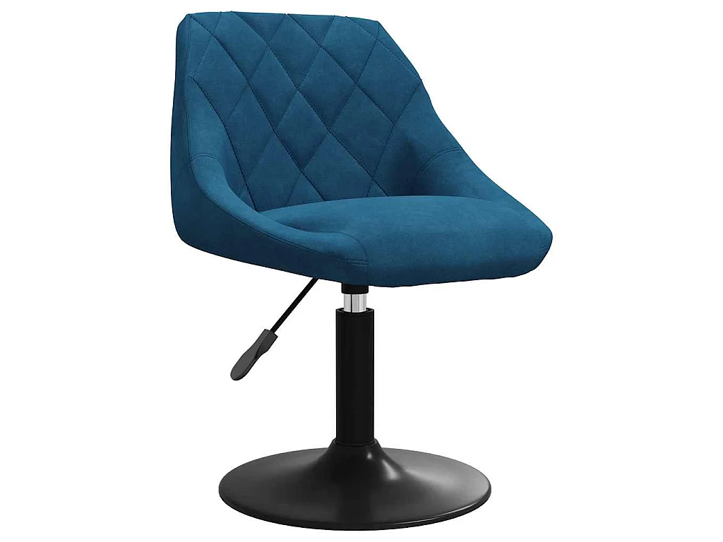 Eetkamerstoel fluweel blauw