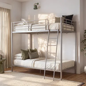 Stapelbed GEMINI II – 2 x 140 x 190 cm – Zilver Stapelbed GEMINI II – 2 x 140 x 190 cm – Zilver