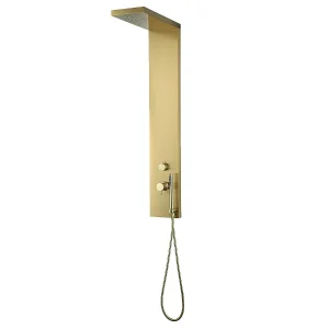 Essekadra mechanisch douchepaneel geborsteld goud – Essebagno Essekadra mechanisch douchepaneel geborsteld goud – Essebagno