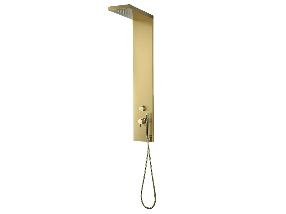 Essekadra mechanisch douchepaneel geborsteld goud - Essebagno
