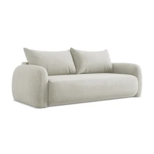 Driezits-slaapbank van parel chenille stof – AMALFI Driezits-slaapbank van parel chenille stof – AMALFI