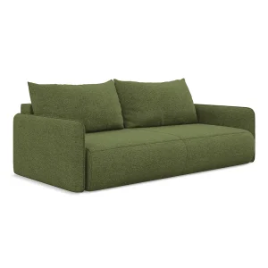 Driezits-slaapbank van flessengroen chenille stof – PALERMO Driezits-slaapbank van flessengroen chenille stof – PALERMO