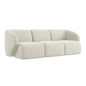 Driezits modulaire bank van zand bouclé – CERVO