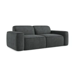 Driezits modulaire bank van donkergrijs chenille stof – MELISSA Driezits modulaire bank van donkergrijs chenille stof – MELISSA