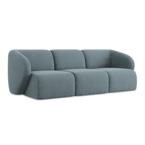 Driezits modulaire bank van jeans bouclé – CERVO Driezits modulaire bank van jeans bouclé – CERVO