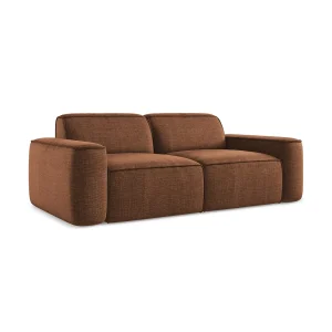 Driezits modulaire bank van terracotta textuurstof – MELISSA