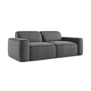 Driezits modulaire bank van donkergrijs textuurstof – MELISSA Driezits modulaire bank van donkergrijs textuurstof – MELISSA