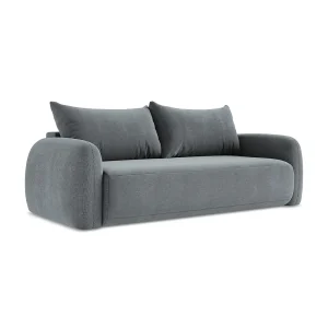 Driezits-slaapbank van jeans textuurstof – AMALFI Driezits-slaapbank van jeans textuurstof – AMALFI