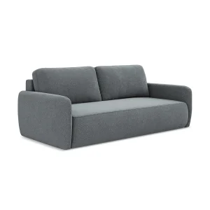 Driezits-slaapbank van jeans textuurstof – CORLE Driezits-slaapbank van jeans textuurstof – CORLE
