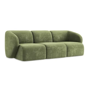 Driezits modulaire bank van groente chenille stof – CERVO Driezits modulaire bank van groente chenille stof – CERVO
