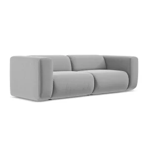 Driezits modulaire bank van grijs velours – BARI Driezits modulaire bank van grijs velours – BARI