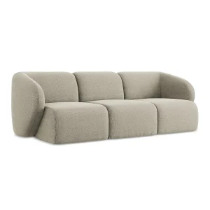 Driezits modulaire bank van taupe bouclé – CERVO