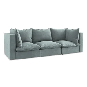 Driezits modulaire bank van jeans textuurstof – RAVENNA Driezits modulaire bank van jeans textuurstof – RAVENNA