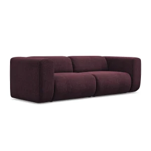 Driezits modulaire bank van bordeaux chenille stof – BARI Driezits modulaire bank van bordeaux chenille stof – BARI