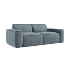 Driezits modulaire bank van jeans chenille stof – MELISSA Driezits modulaire bank van jeans chenille stof – MELISSA
