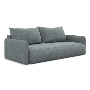 Driezits-slaapbank van jeans chenille stof – PALERMO Driezits-slaapbank van jeans chenille stof – PALERMO
