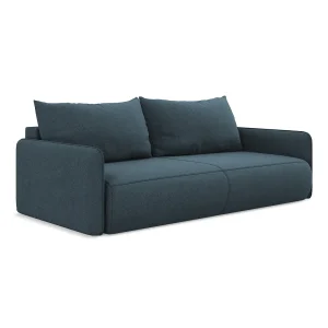 Driezits-slaapbank van jeans textuurstof – PALERMO Driezits-slaapbank van jeans textuurstof – PALERMO