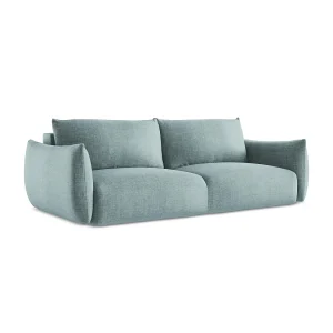 Driezits-slaapbank van jeans textuurstof – SAVONA Driezits-slaapbank van jeans textuurstof – SAVONA