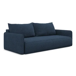 Driezits-slaapbank van koningsblauw chenille stof – PALERMO Driezits-slaapbank van koningsblauw chenille stof – PALERMO