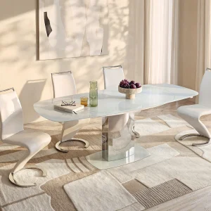 Eettafel TALICIA uitschuifbaar – 6 tot 8 personen – wit Eettafel TALICIA uitschuifbaar – 6 tot 8 personen – wit